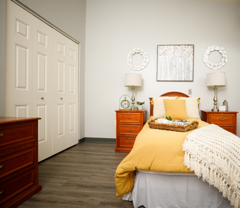 large bedroom with big closets